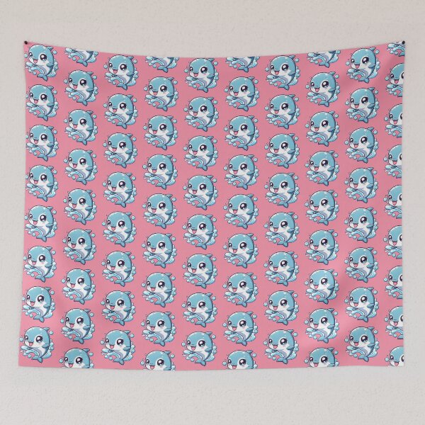 Item preview, Cute Anime Smiling Dolphin designed and sold by andydavistech.