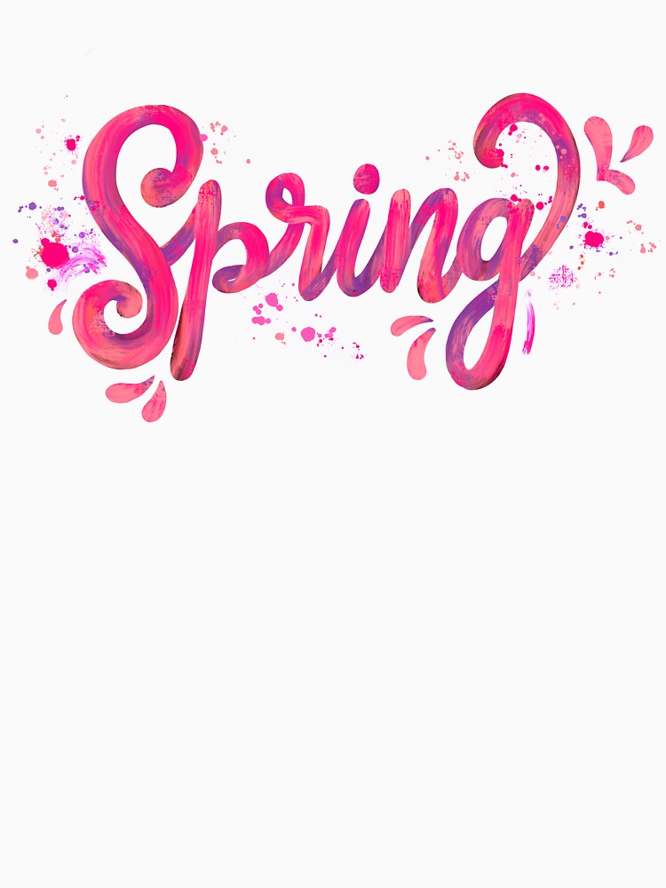 Spring - Pink hand written calligraphy by mirunasfia