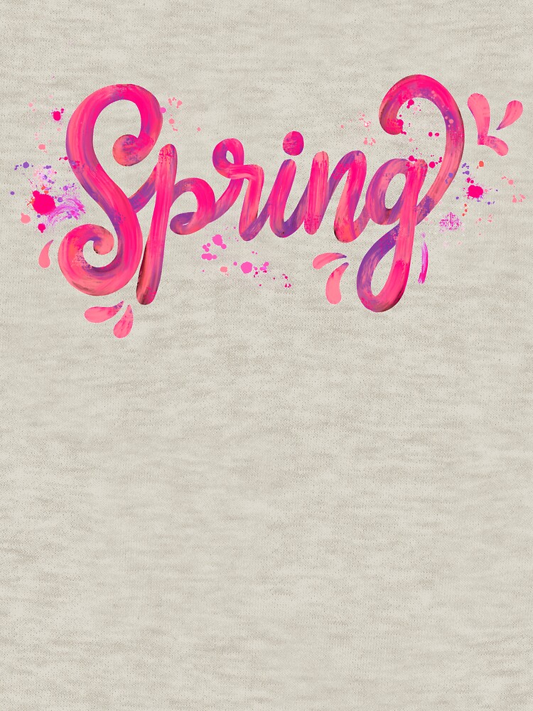 Spring - Pink hand written calligraphy by mirunasfia