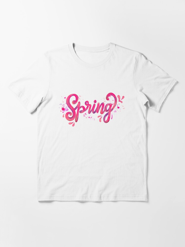Alternate view of Spring - Pink hand written calligraphy Essential T-Shirt