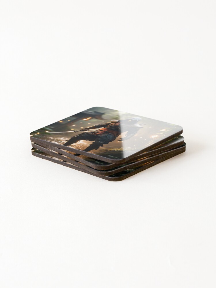 Thumbnail 4 of 5, Coasters (Set of 4), Scify fight designed and sold by ROKANDESIGNART.