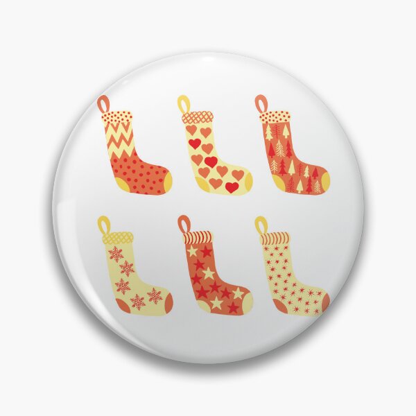 Item preview, Modern Crimson Red, Tangerine Orange and Yellow Gold Christmas Stockings designed and sold by MoorePatterns.