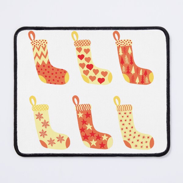 Item preview, Modern Crimson Red, Tangerine Orange and Yellow Gold Christmas Stockings designed and sold by MoorePatterns.