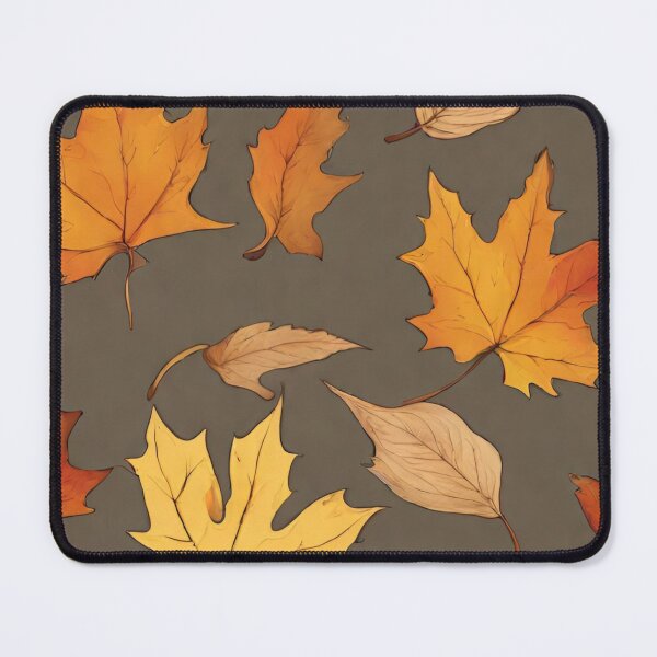Item preview, autumn leaves colorful pattern, dark background designed and sold by in-leggings.