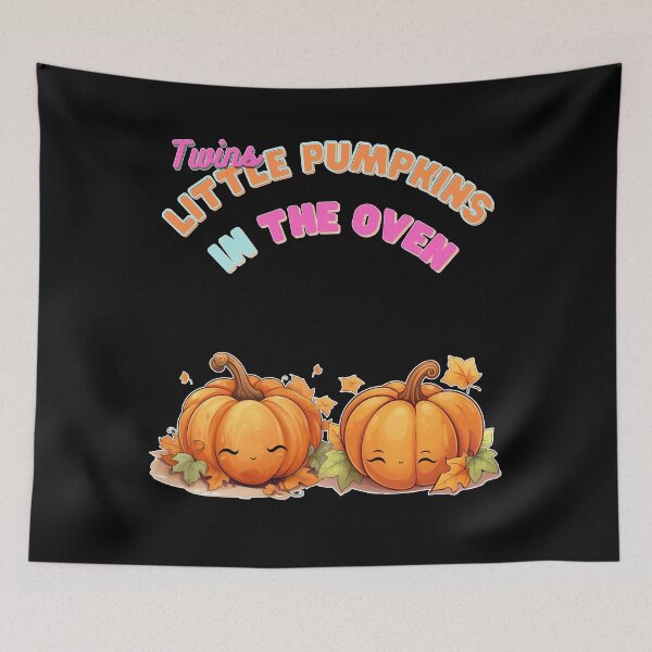 Item preview, Twins Little Pumpkin In The Oven, Pregnant Halloween Announcement designed and sold by wazhyp.