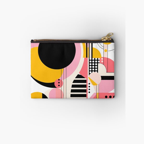 Item preview, Bold Elegance: Pink & Yellow Art Deco Design with Spherical Sculptures and Vibrant Abstract Compositions designed and sold by PaintbrushPlace.