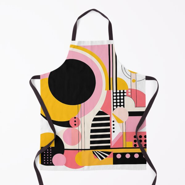 Item preview, Bold Elegance: Pink & Yellow Art Deco Design with Spherical Sculptures and Vibrant Abstract Compositions designed and sold by PaintbrushPlace.