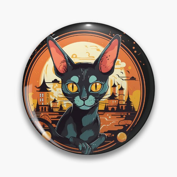 Artikelvorschau, Cornish Rex Katze Halloween, Liebeskatzen entworfen und verkauft von Logiamerch.
