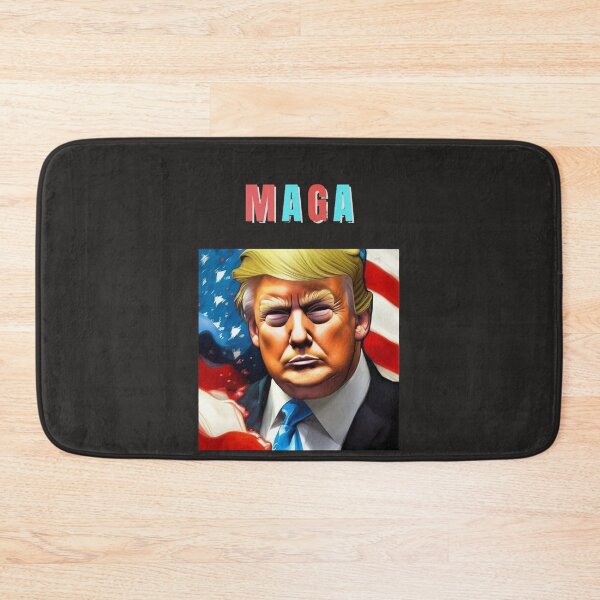 Item preview, Donald Trump MAGA with American flag designed and sold by JackFreestone.