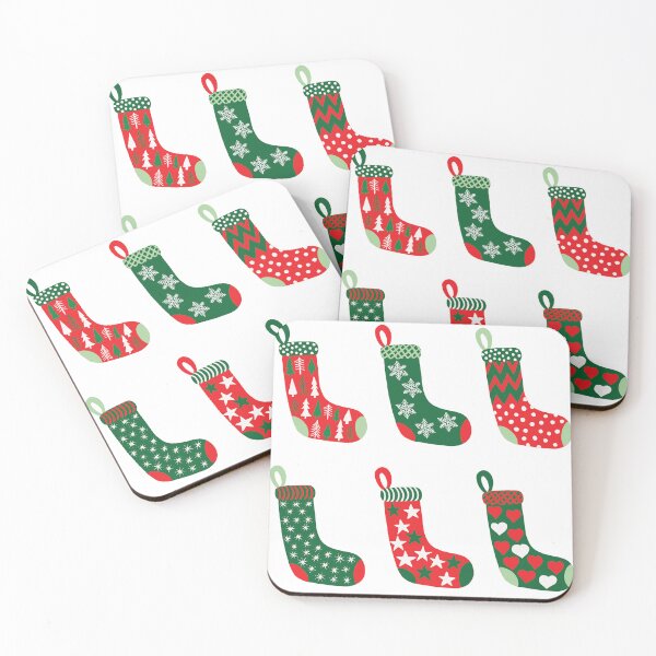 Item preview, Traditional Crimson Red, Emerald Green and White Christmas Stockings  designed and sold by MoorePatterns.