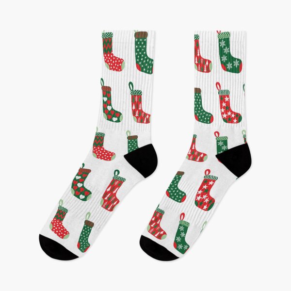 Item preview, Traditional Crimson Red, Emerald Green and White Christmas Stockings  designed and sold by MoorePatterns.