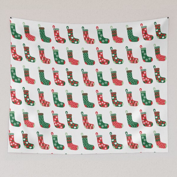 Item preview, Traditional Crimson Red, Emerald Green and White Christmas Stockings  designed and sold by MoorePatterns.