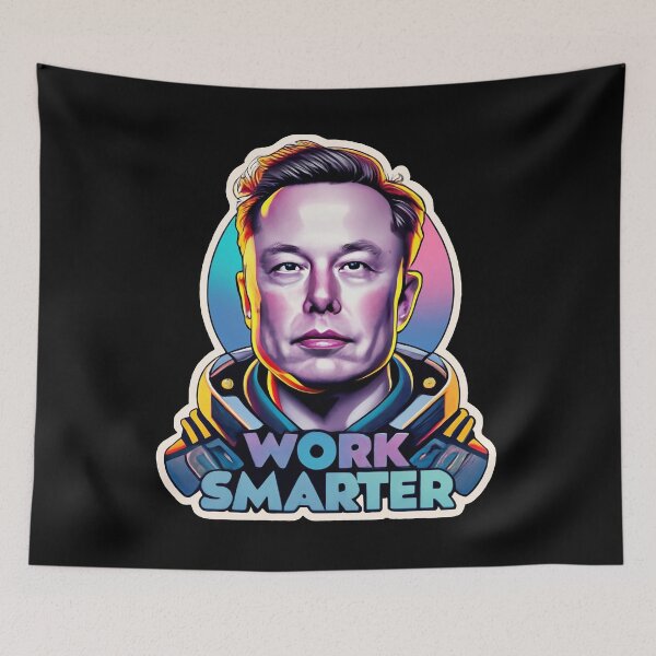 Item preview, Elon Musk - Trabaja de forma más inteligente designed and sold by plushism.