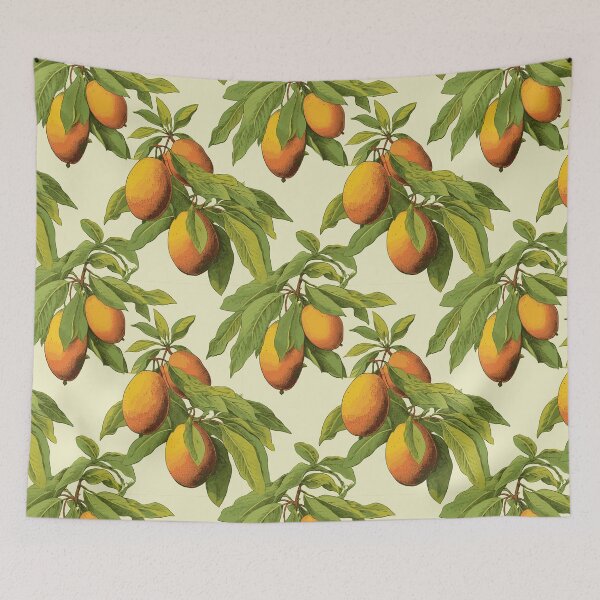 Item preview, Vintage Botanical Mango Fruit Tree Pattern - Mangifera indica designed and sold by ShobulousStudio.
