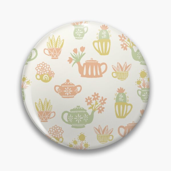 Item preview, Tea Pot Plants in Apricot Pastels designed and sold by lurepeating.