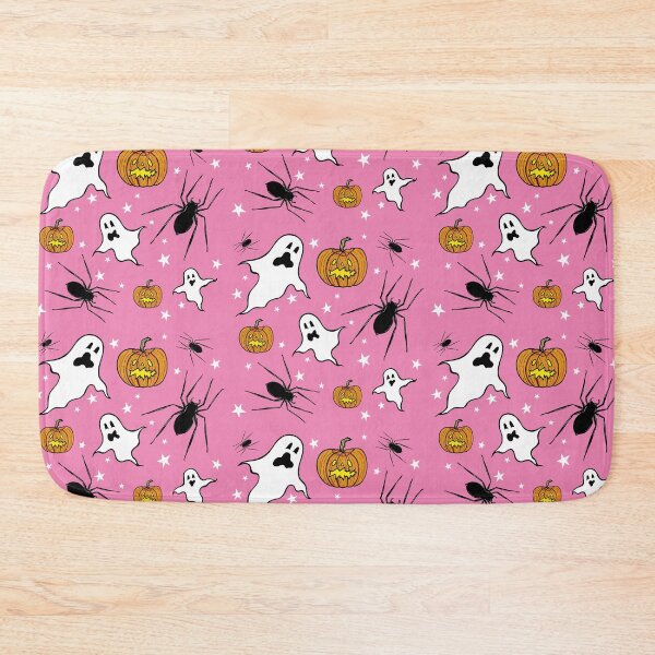 Item preview, Ghosts, Spiders, Pumpkins + Stars - Pink Background designed and sold by Helen McCartney Designs.