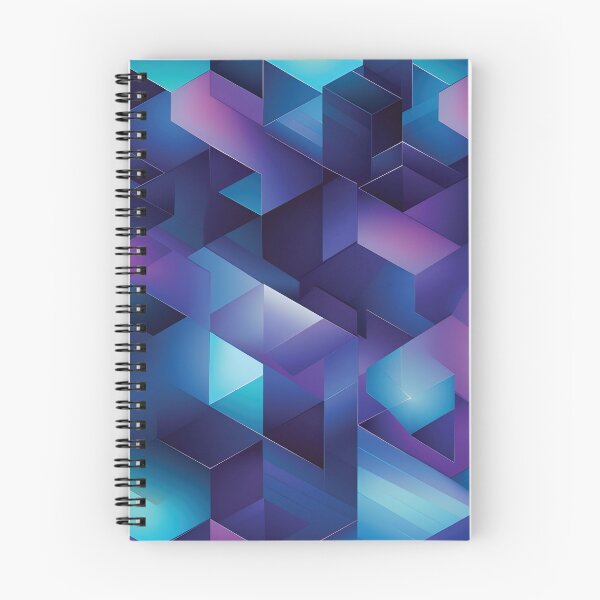 Item preview, Electric Blues Geometric Triangles Squares Pattern designed and sold by hidden-design.