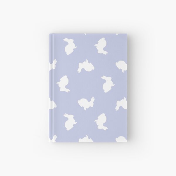 Item preview, White rabbit silhouette pattern blue designed and sold by tetibright.