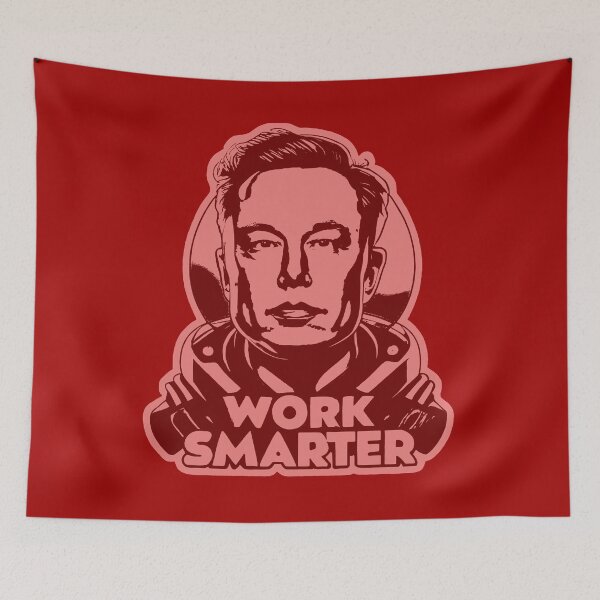 Item preview, Elon Musk - Trabaja de forma más inteligente designed and sold by plushism.