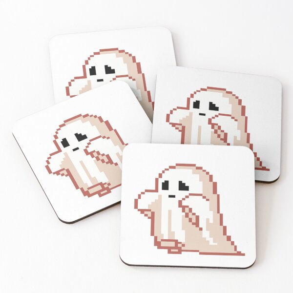 Item preview, cute ghost pixel art designed and sold by BashPIXIE.