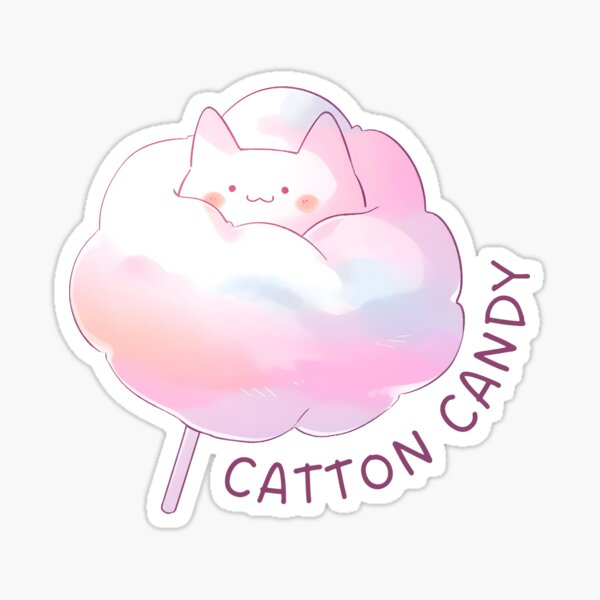 Cat donut 猫のドーナツ Cotton Candy Sticker – Hii Bbychan LLC