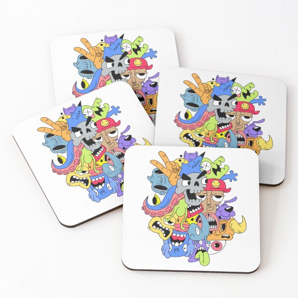 Item preview, colorful cartoon doodle characters designed and sold by Kirylart.