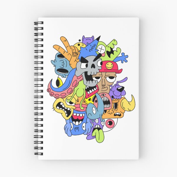 Item preview, colorful cartoon doodle characters designed and sold by Kirylart.