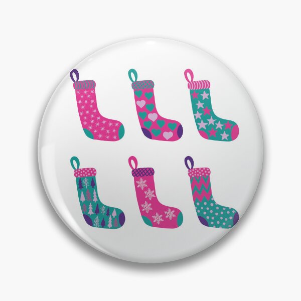 Item preview, Modern Magenta Pink, Aqua and Violet Purple Christmas Stockings  designed and sold by MoorePatterns.