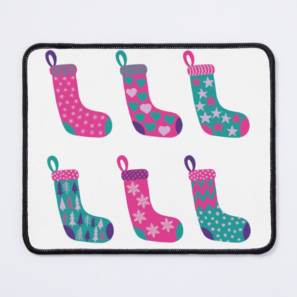 Item preview, Modern Magenta Pink, Aqua and Violet Purple Christmas Stockings designed and sold by MoorePatterns.