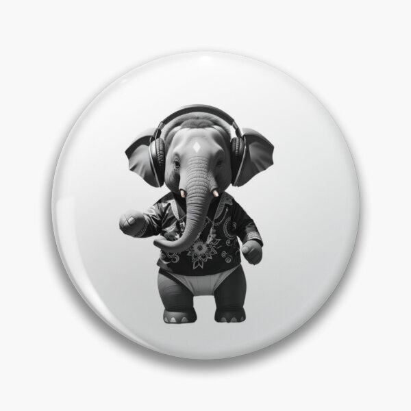 Artikelvorschau, Elefantentanz, Musik hören mit Kopfhörer entworfen und verkauft von IssaraStudio.