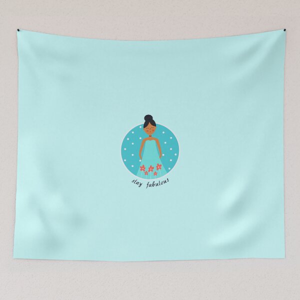 Item preview, Stay fabulous - Winter girl with flowers designed and sold by DinkyBeavers.