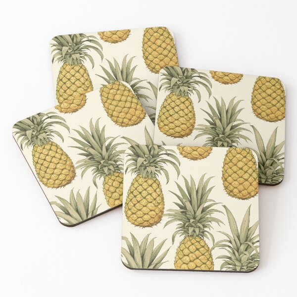 Item preview, Vintage Botanical Illustration of Pineapple (Ananas comosus) Seamless Pattern Design designed and sold by ShobulousStudio.