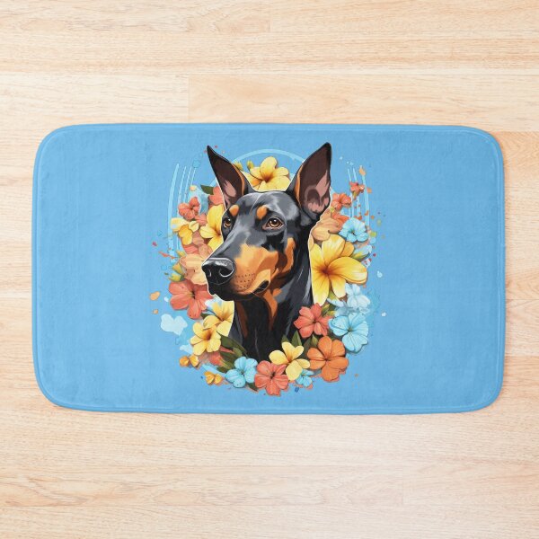 Item preview, Floral Splash Dobermann designed and sold by ZombieLH.