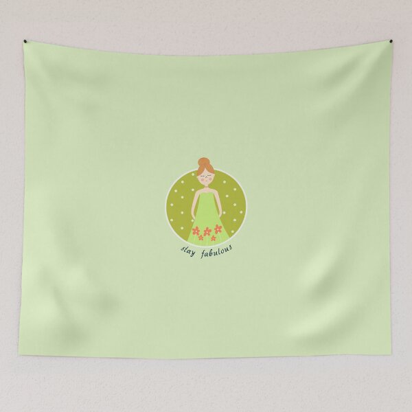Item preview, Stay fabulous - Summer girl with flowers designed and sold by DinkyBeavers.