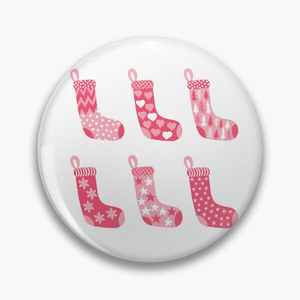 Item preview, Modern Hot Pink, White and Soft Pink Christmas Stockings designed and sold by MoorePatterns.