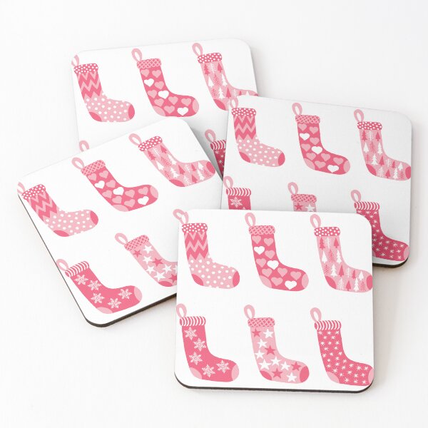 Item preview, Modern Hot Pink, White and Soft Pink Christmas Stockings designed and sold by MoorePatterns.