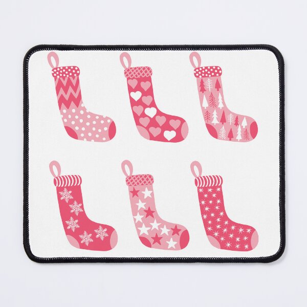 Item preview, Modern Hot Pink, White and Soft Pink Christmas Stockings designed and sold by MoorePatterns.