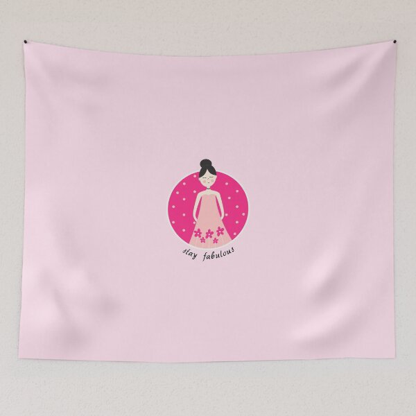 Item preview, Stay fabulous - Spring girl with flowers designed and sold by DinkyBeavers.