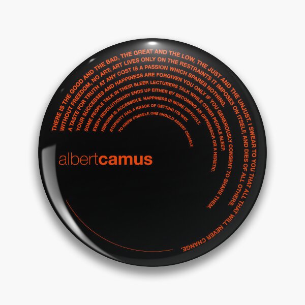 Item preview, Albert Camus quotes. (orangered) designed and sold by CMYKStudio.