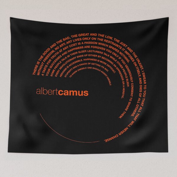 Item preview, Albert Camus quotes. (orangered) designed and sold by CMYKStudio.