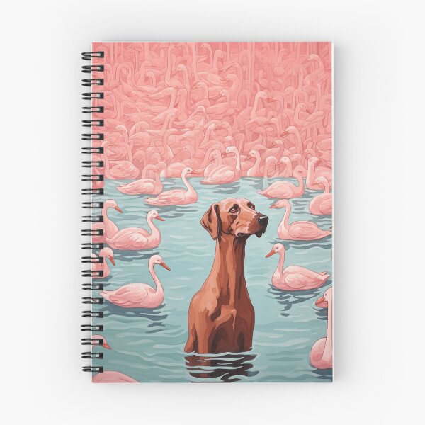 Artikelvorschau, Ein Hund im Pool mit Flamingo entworfen und verkauft von windylize.