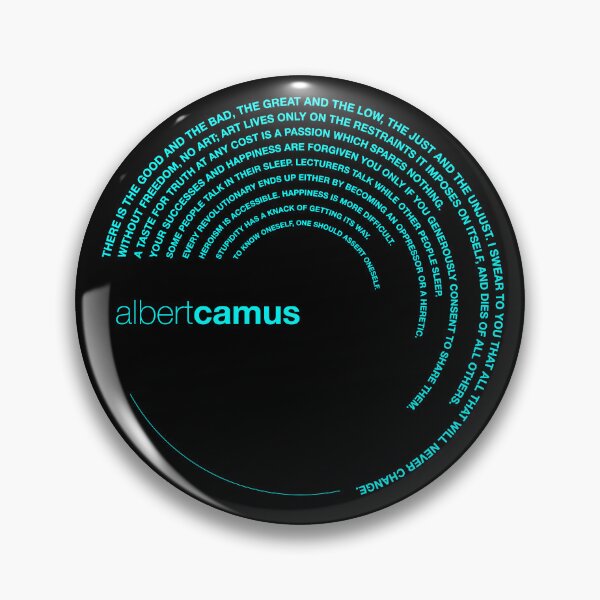 Item preview, Albert Camus quotes. (aqua) designed and sold by CMYKStudio.