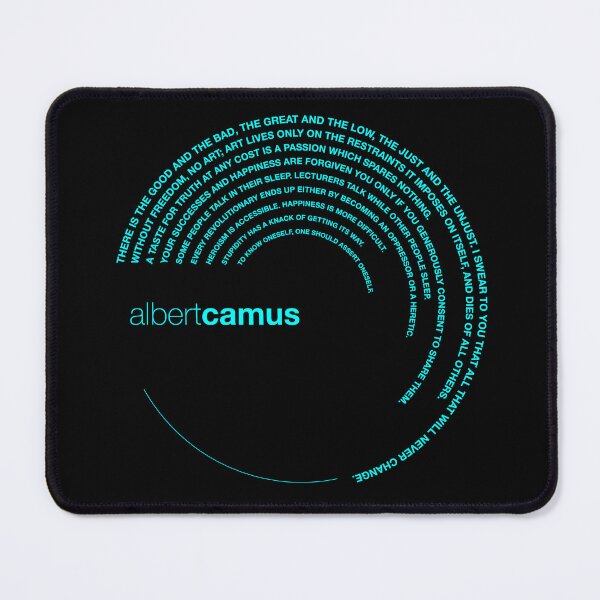 Item preview, Albert Camus quotes. (aqua) designed and sold by CMYKStudio.