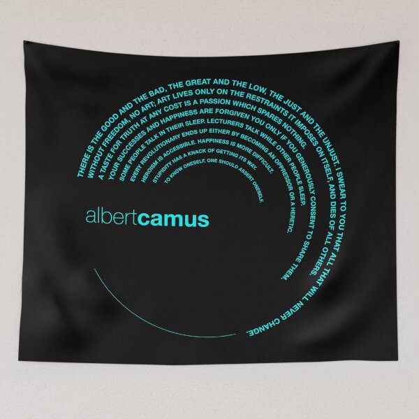 Item preview, Albert Camus quotes. (aqua) designed and sold by CMYKStudio.