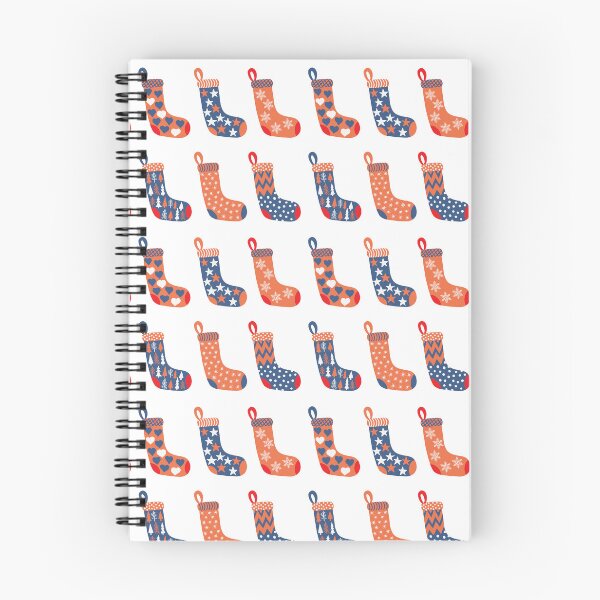 Item preview, Modern Sapphire Blue, Orange and Ivory White Christmas Stockings designed and sold by MoorePatterns.