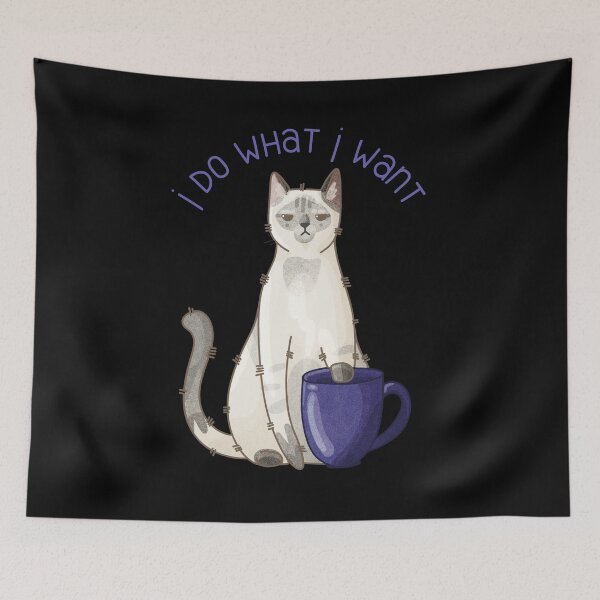 Item preview, I do what I want - Silver Point cat - Gifts for Cat lovers designed and sold by FelineEmporium.