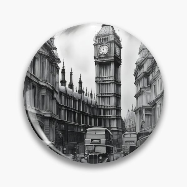 Item preview, Monochrome Majesty: London's Iconic Skyline designed and sold by browniefactory.