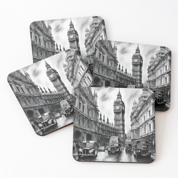 Item preview, Monochrome Majesty: London's Iconic Skyline designed and sold by browniefactory.