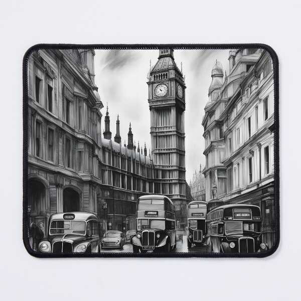 Item preview, Monochrome Majesty: London's Iconic Skyline designed and sold by browniefactory.