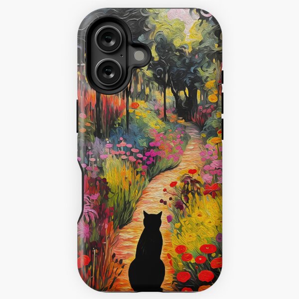 Item preview,  Black Cat in Monet Garden 2 designed and sold by Nora Gad.